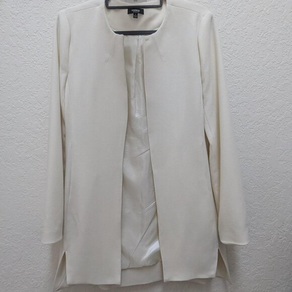 Cream lined 3/4 length jacket - Picture 6 of 6